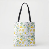 Tote Bag Aquarelle Citron jaune (Devant)