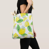 Tote Bag Aquarelle Citrons : Conception Fruiteuse et transp (De près)