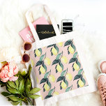 Tote Bag Aquarelle Citrons et Feuilles Motif jaune sans cou<br><div class="desc">Aquarelle Citrons et Feuilles Motif jaune sans couture</div>
