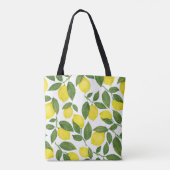 Tote Bag Aquarelle Citrons : Motif de fruits d'été (Dos)
