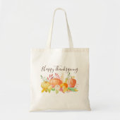 Tote Bag Aquarelle Citrouille Patch Joli Fruit Squash Autom (Devant)