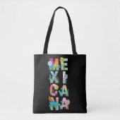 Tote Bag Aquarelle colorée Mexicana (Devant)