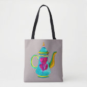 Tote Bag Aquarelle couleur turque teapot (Devant)