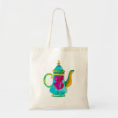 Tote Bag Aquarelle couleur turque teapot (Devant)
