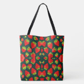 Tote Bag Aquarelle Crochet fraise Motif Élégance (Dos)