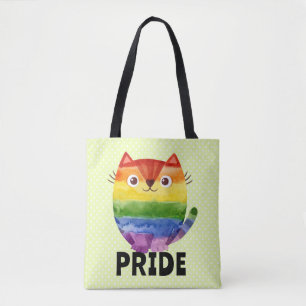Tote Bag Aquarelle Cute Pride Kitty