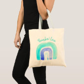 Tote Bag Aquarelle d'amour bleu arc-en-ciel (Devant (produit))