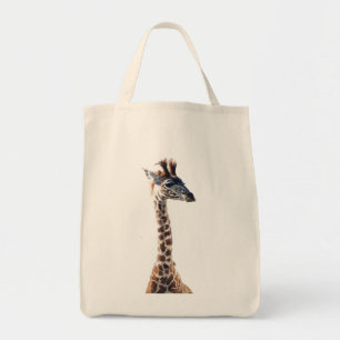 Tote Bag Aquarelle d'animal de faune de "petite girafe"