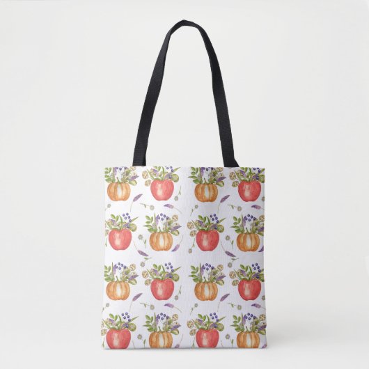 Tote Bag Aquarelle d'automne, Composition transparente. (Devant)