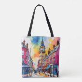 Tote Bag Aquarelle de Big Ben et de London Street (Dos)