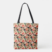 Tote Bag Aquarelle de champignon d'automne rétro (Dos)