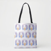 Tote Bag aquarelle de chat crème glacée (Devant)