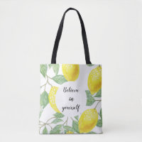 Aquarelle de citron Croyez En Vous Favorisez Fourr