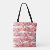 Tote Bag Aquarelle de Flamant rose : Motif transparent (Dos)