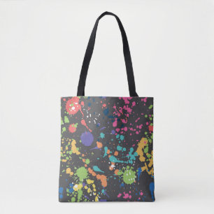 Tote Bag Aquarelle de Grunge : Motif de points colorés.