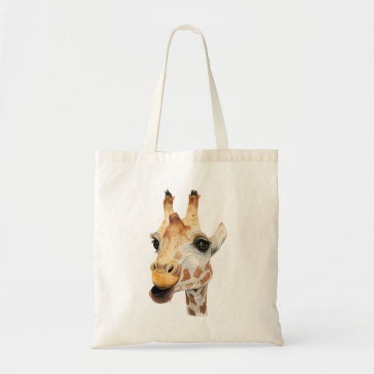 Tote Bag Aquarelle de la Giraffe de Safari (Devant)
