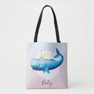 Tote Bag Aquarelle de la petite fille de la princesse balei