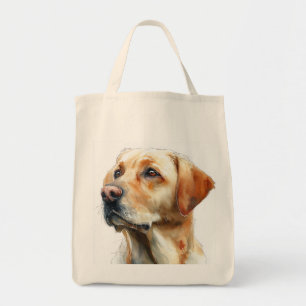 Tote Bag Aquarelle de labrador retriever jaune
