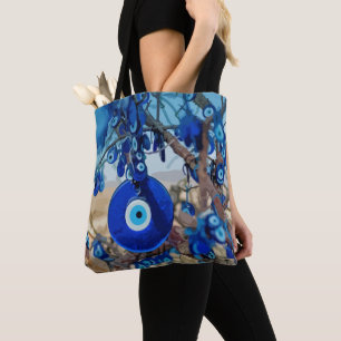 Tote Bag Aquarelle de l'arbre décorée de nazars