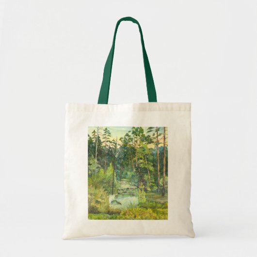Tote Bag Aquarelle de peinture de forêt (Devant)