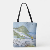 Tote Bag Aquarelle de plage (Dos)