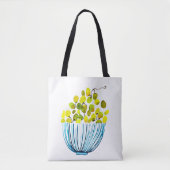 Tote Bag Aquarelle de raisins fruits mignons (Devant)