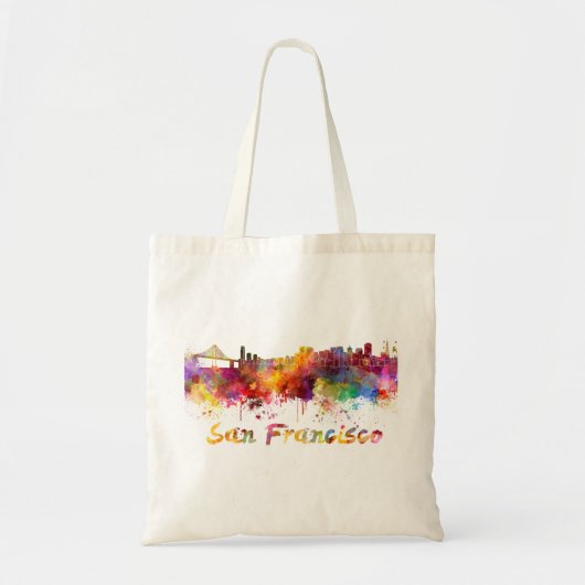 Tote Bag Aquarelle de San Francisco (Devant)