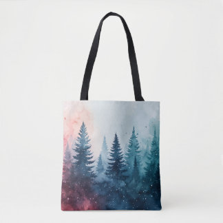 Tote Bag Aquarelle de sapin de Noël Fourre-tout
