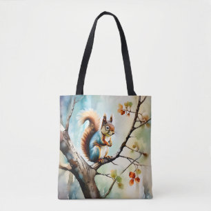 Tote Bag Aquarelle d'écureuil Nature