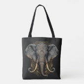 Tote Bag Aquarelle d'éléphant mystique (Dos)