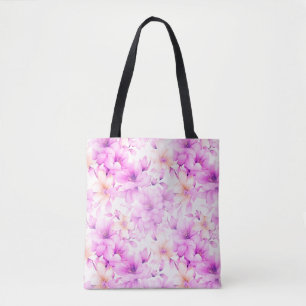 Tote Bag Aquarelle délicate Fleurs roses