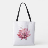Tote Bag Aquarelle délicate Florale (Dos)