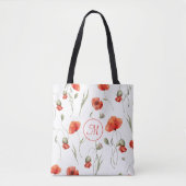 Tote Bag Aquarelle délicieuse Poppies sauvages (Devant)