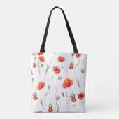 Tote Bag Aquarelle délicieuse Poppies sauvages (Dos)