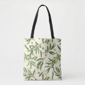 Tote Bag Aquarelle des branches d'olive (Devant)