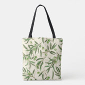 Tote Bag Aquarelle des branches d'olive (Dos)