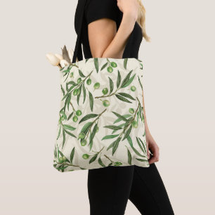 Tote Bag Aquarelle des branches d'olive