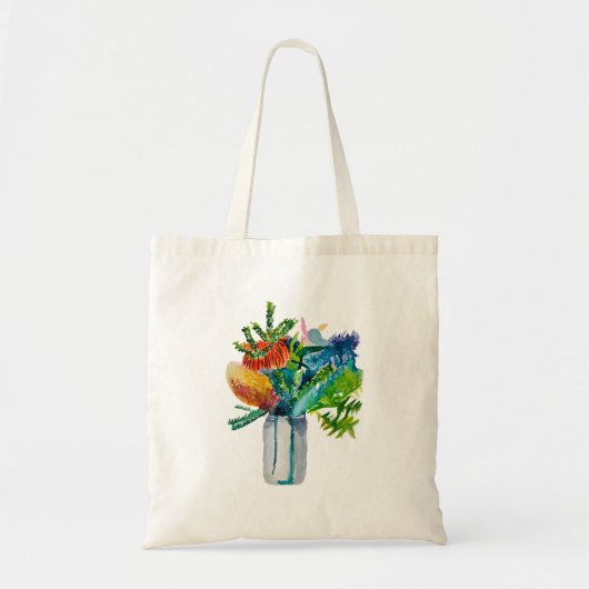 Tote Bag Aquarelle des fleurs australiennes (Devant)