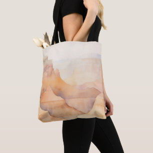 Tote Bag Aquarelle Desert Canyon Fourre-tout