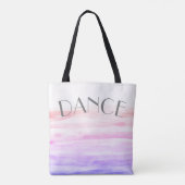 Tote Bag aquarelle design rose et violet danse artistique (Dos)