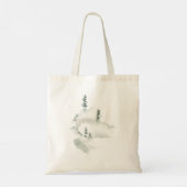 Tote Bag Aquarelle d'hiver Pins Arbres (Dos)