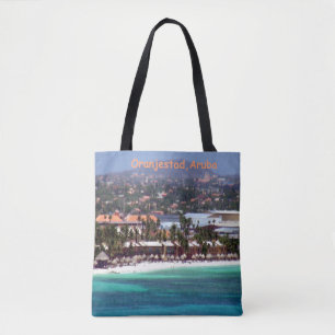 Tote Bag Aquarelle d'Oranjestad, Aruba