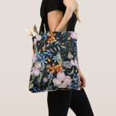 Tote Bag Aquarelle douce : Baies florales roses (De près)