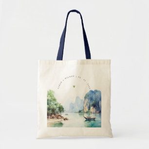 Tote Bag Aquarelle douce Côte Thaïlande Mariage marin