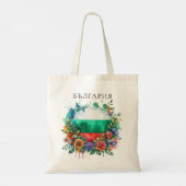 Tote Bag Aquarelle Drapeau bulgare Floral Wreath Folklore (Dos)