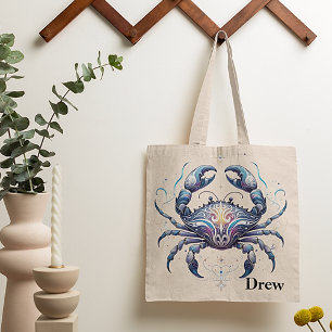 Tote Bag Aquarelle du cancer tendance Design Zodiac