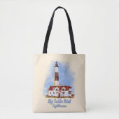Tote Bag Aquarelle du phare de Big Sable Point - Michigan (Devant)