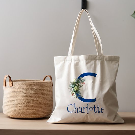 Tote Bag Aquarelle élégante fleur blanc