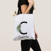 Tote Bag Aquarelle élégante fleur blanche (De près)