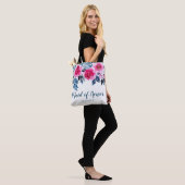Tote Bag Aquarelle Élégante Florale Maid Of Honor (Sur le modèle)